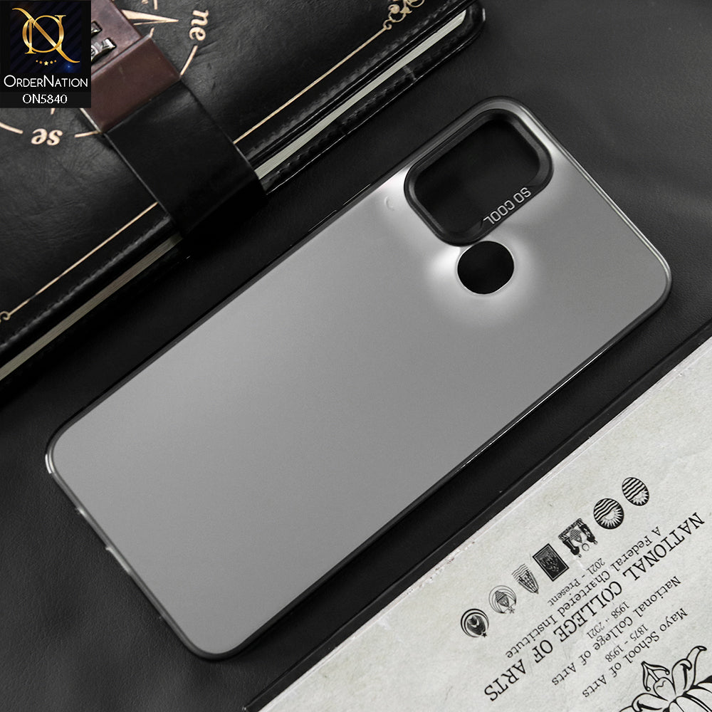 Tecno Spark 7T Cover - Matte Gray - New Exclusive Highend Matte Color Gradient Shiny Case With Soft Borderes Protection