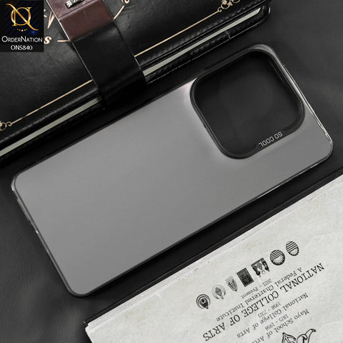 Infinix Smart 7 Cover - Matte Gray - New Exclusive Highend Matte Color Gradient Shiny Case With Soft Borderes Protection