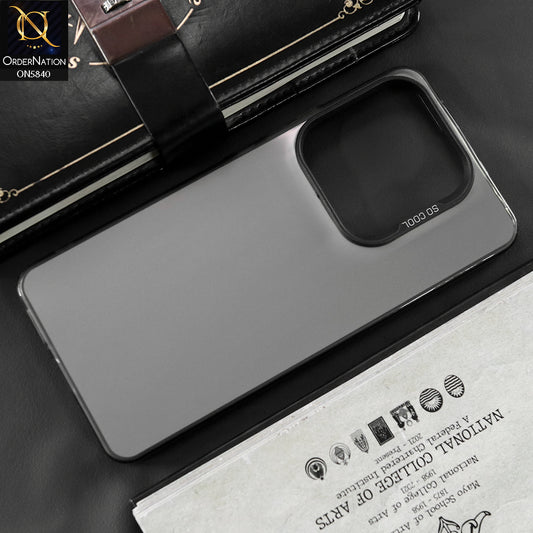 Tecno Pop 7 Cover - Matte Gray - New Exclusive Highend Matte Color Gradient Shiny Case With Soft Borderes Protection