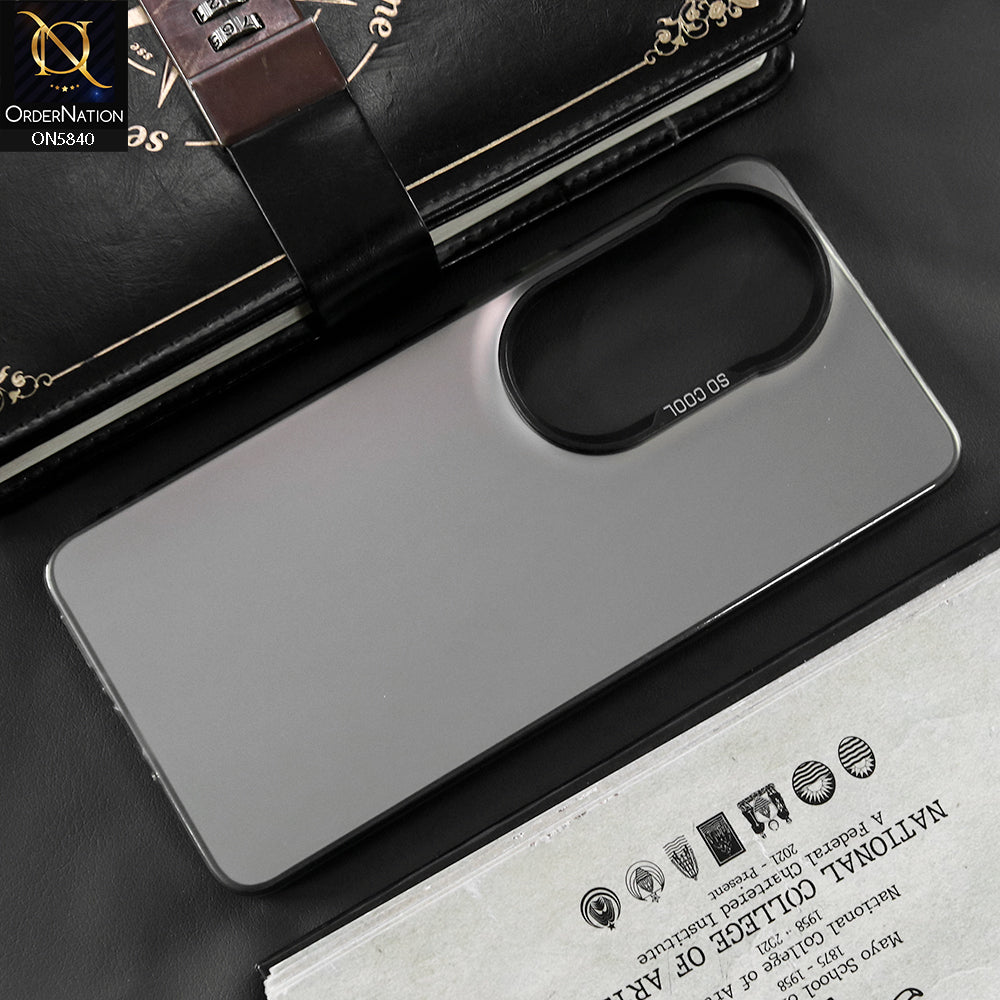 Vivo V50e Cover - Matte Gray - New Exclusive Highend Matte Color Gradient Shiny Case With Soft Borderes Protection
