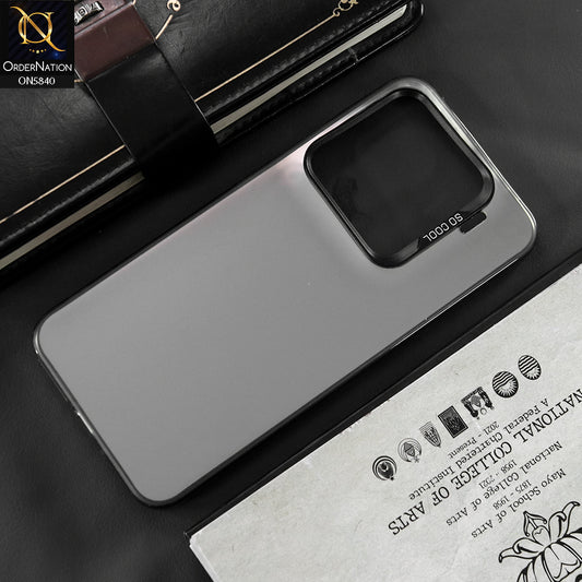 Xiaomi 15 Cover - Matte Gray - New Exclusive Highend Matte Color Gradient Shiny Case With Soft Borderes Protection