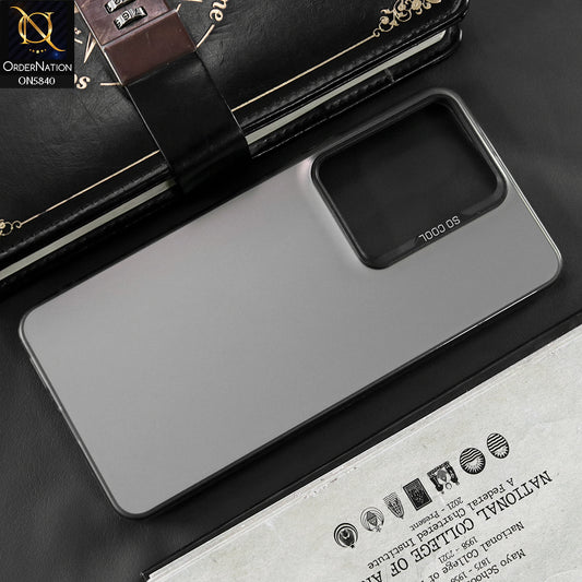 Vivo Y02t Cover - Matte Gray - New Exclusive Highend Matte Color Gradient Shiny Case With Soft Borderes Protection