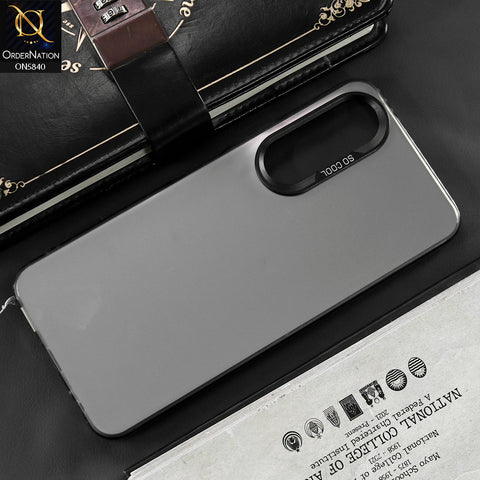 Vivo Y03t Cover - Matte Gray - New Exclusive Highend Matte Color Gradient Shiny Case With Soft Borderes Protection