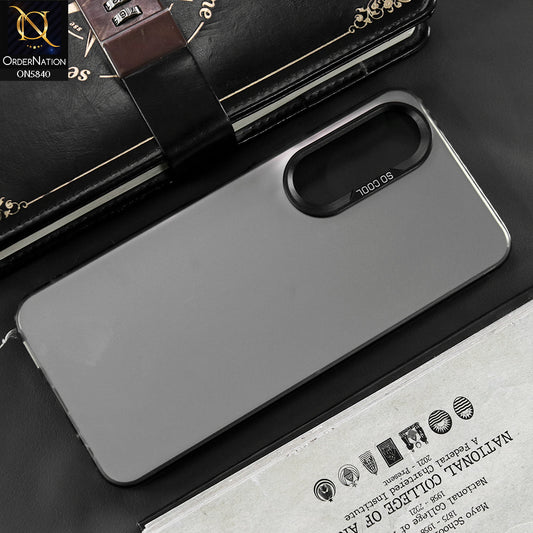 Vivo Y03 Cover - Matte Gray - New Exclusive Highend Matte Color Gradient Shiny Case With Soft Borderes Protection