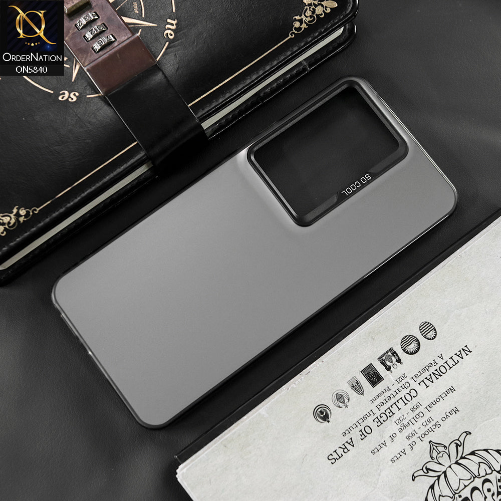 Vivo V30 Lite 4G Cover - Matte Gray - New Exclusive Highend Matte Color Gradient Shiny Case With Soft Borderes Protection