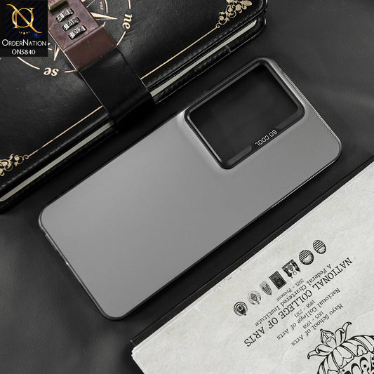 Vivo Y100 4G Cover - Matte Gray - New Exclusive Highend Matte Color Gradient Shiny Case With Soft Borderes Protection