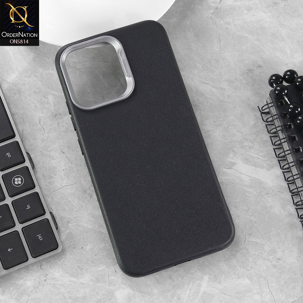 Oppo F31 Cover - Black - New Premium Soft TPU Leather Texture Slim Case