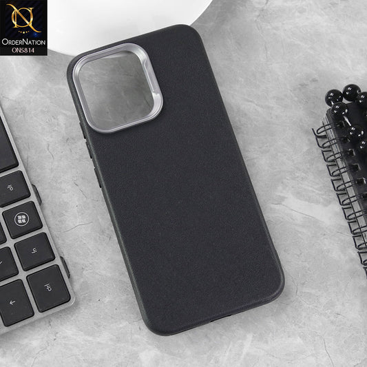 Oppo F31 Cover - Black - New Premium Soft TPU Leather Texture Slim Case