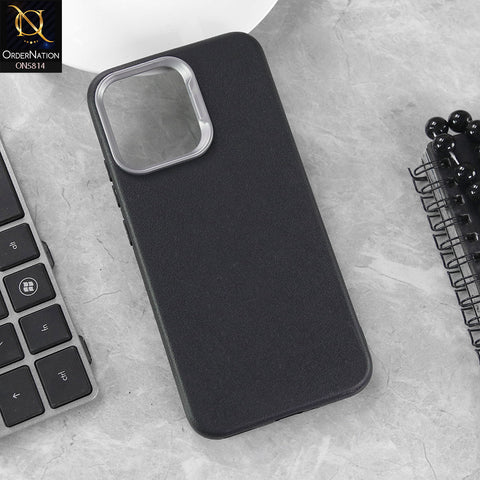 Oppo F31 Cover - Black - New Premium Soft TPU Leather Texture Slim Case