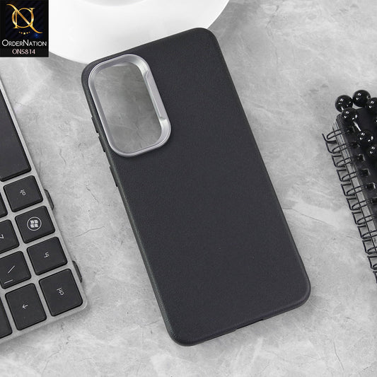 Samsung Galaxy S25 FE Cover - Black - New Premium Soft TPU Leather Texture Slim Case