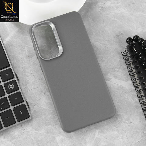 Samsung Galaxy S25 FE Cover - Gray - New Premium Soft TPU Leather Texture Slim Case