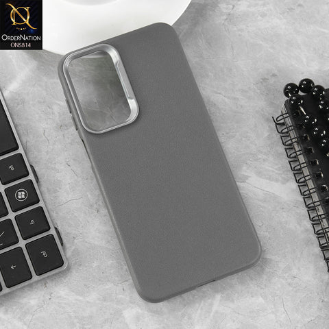 Samsung Galaxy F17 Cover - Gray - New Premium Soft TPU Leather Texture Slim Case