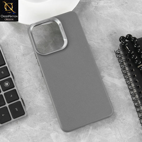 Vivo V60 Lite 4G Cover - Gray- New Premium Soft TPU Leather Texture Slim Case