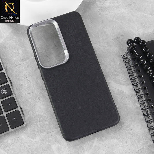 Vivo Y400 4G Cover - Black - New Premium Soft TPU Leather Texture Slim Case