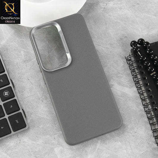 Vivo Y400 4G Cover - Gray - New Premium Soft TPU Leather Texture Slim Case