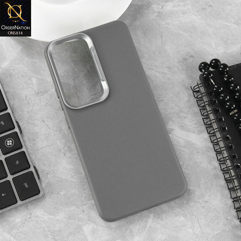 Vivo Y400 Cover - Gray - New Premium Soft TPU Leather Texture Slim Case