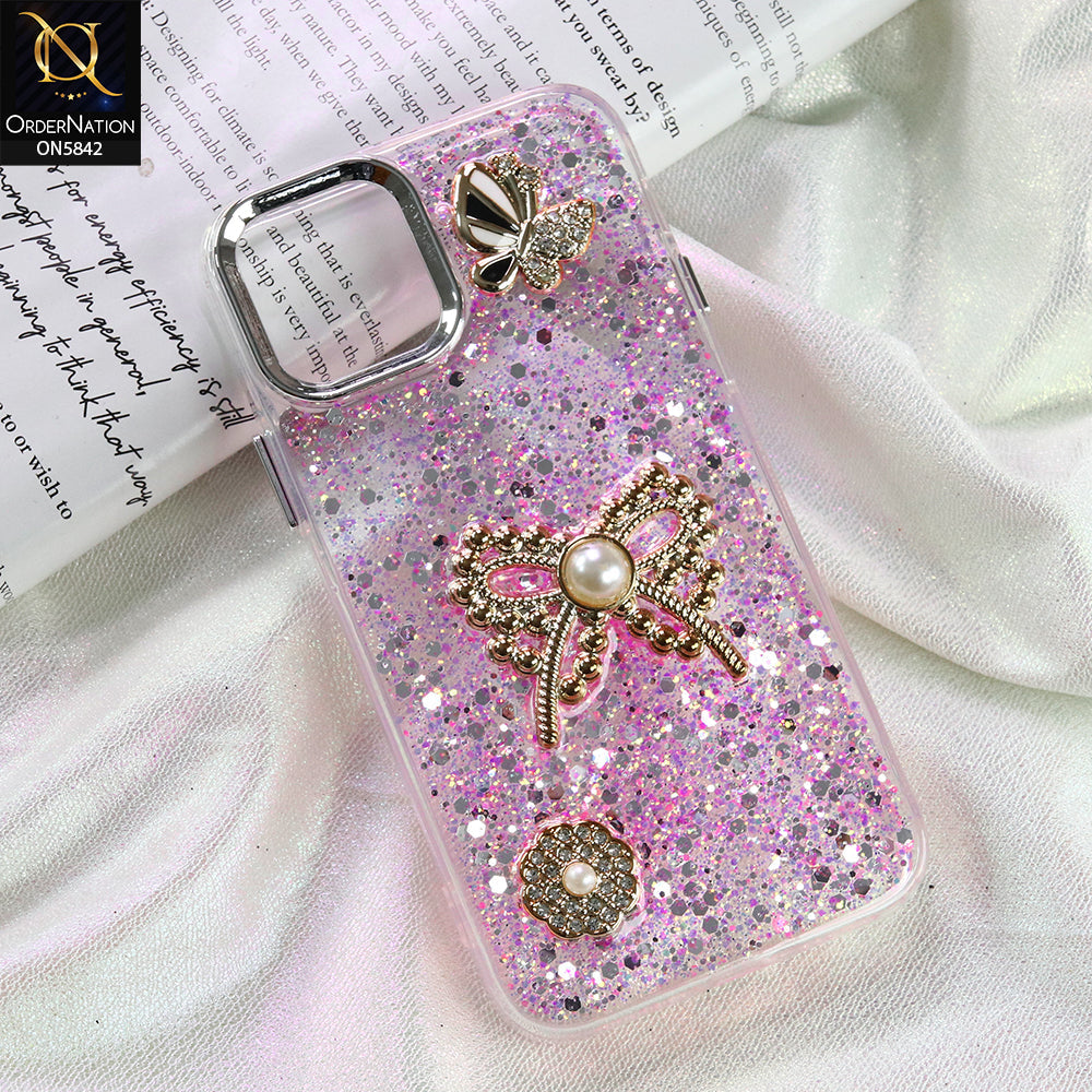 iPhone 11 Pro Cover - Pink - New Beeded Rhinestones Shinny Glitter