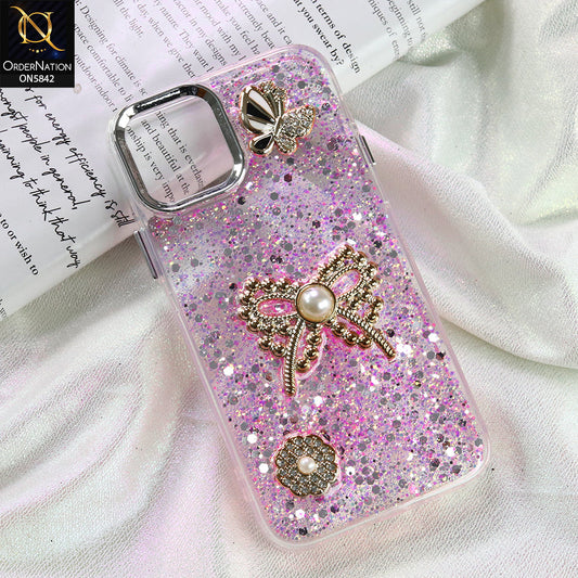 iPhone 11 Pro Cover - Pink - New Beeded Rhinestones Shinny Glitter
