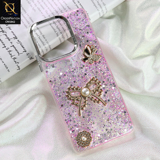 Oppo A5 Pro 4G Cover - Pink - New Beeded Rhinestones Shinny Glitter