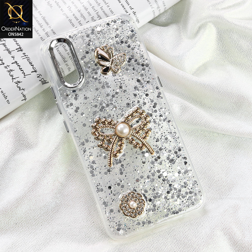 Vivo S1 Cover - Silver - New Beeded Rhinestones Shinny Glitter