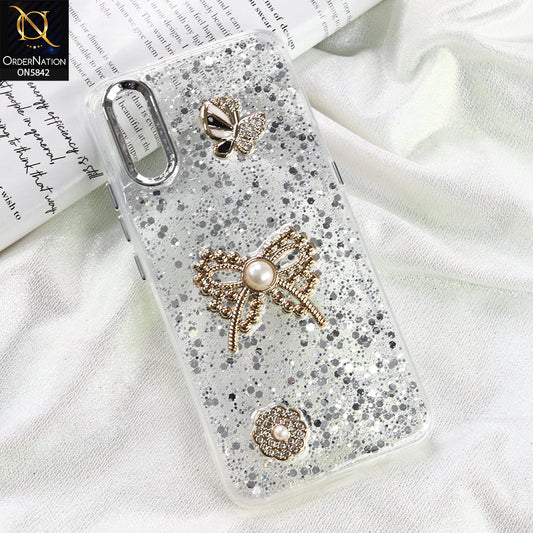 Vivo S1 Cover - Silver - New Beeded Rhinestones Shinny Glitter