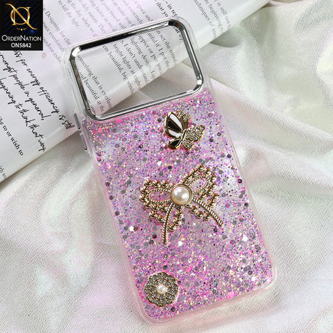 Tecno Spark 40 Cover - Pink - New Beeded Rhinestones Shinny Glitter