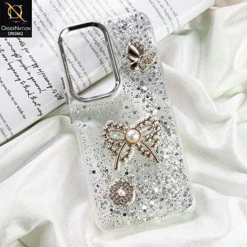Samsung Galaxy A26 Cover - Silver - New Beeded Rhinestones Shinny Glitter