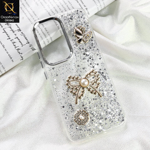 Vivo S19 Cover - Silver - New Beeded Rhinestones Shinny Glitter