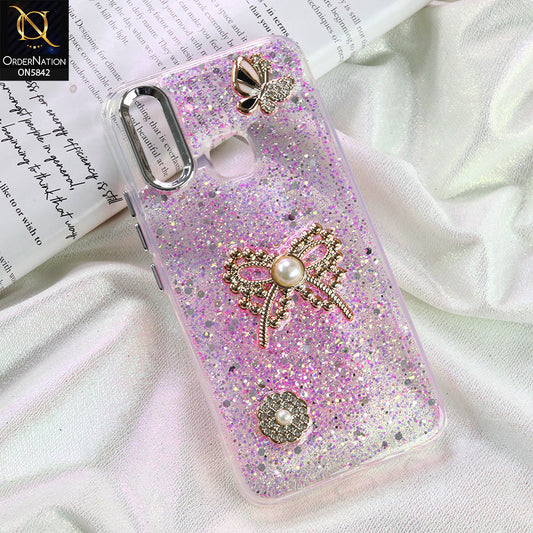 vivo Y11 (2019) Cover - Pink - New Beeded Rhinestones Shinny Glitter