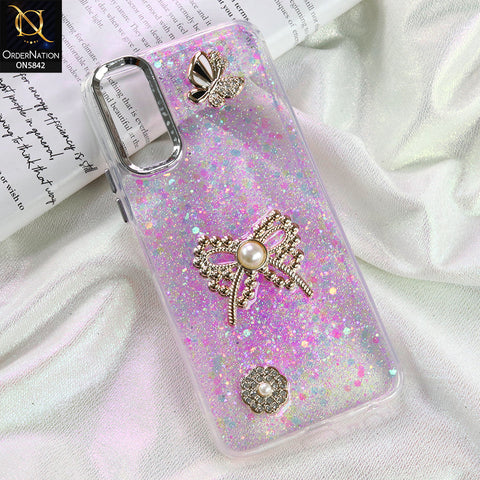 Vivo Y20T Cover - Pink - New Beeded Rhinestones Shinny Glitter