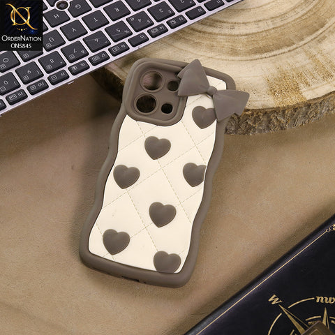 Oppo F31 Cover - Design5 -  3D Pink Heart with Bow-Knot Design Soft Protective Case