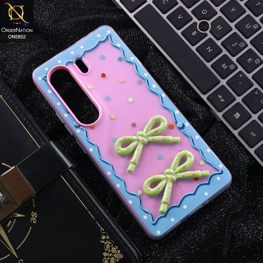 Tecno Camon 40 Pro Cover - Purple - New Delightful 3D Bow Soft Case