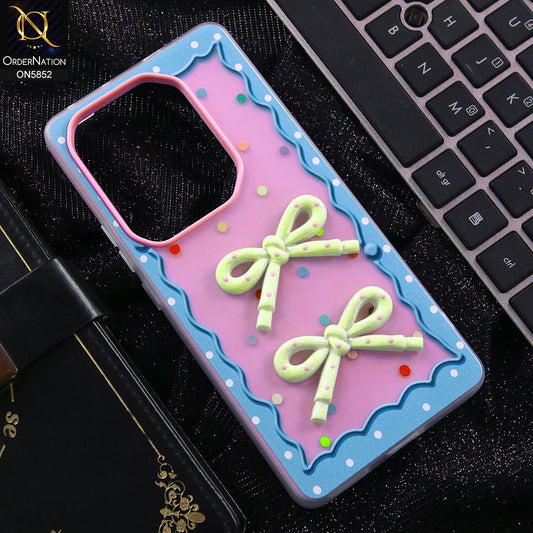 Infinix Hot 50 Pro Cover - Purple - New Delightful 3D Bow Soft Case