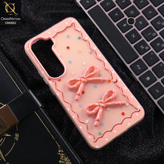 Infinix Hot 60 Pro Plus Cover - Pink - New Delightful 3D Bow Soft Case