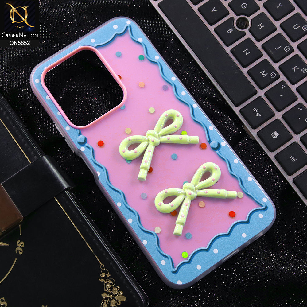 Xiaomi Poco C85 4G Cover - Purple - New Delightful 3D Bow Soft Case