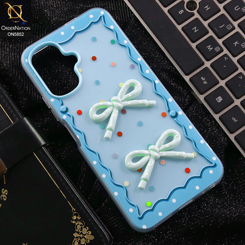 Infinix Smart 10 Cover - Blue - New Delightful 3D Bow Soft Case