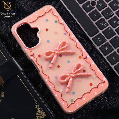 Infinix Smart 10 Cover - Pink - New Delightful 3D Bow Soft Case