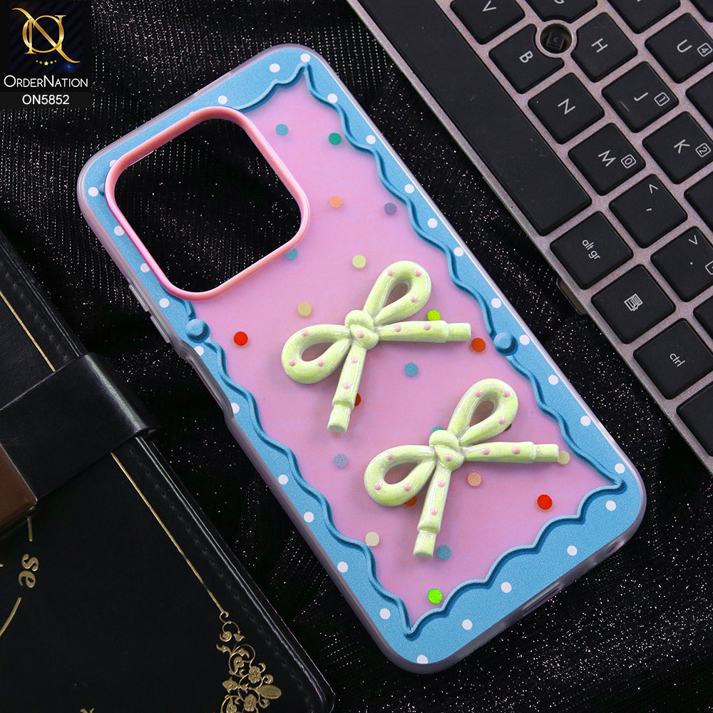Infinix Smart 9 HD Cover - Purple - New Delightful 3D Bow Soft Case