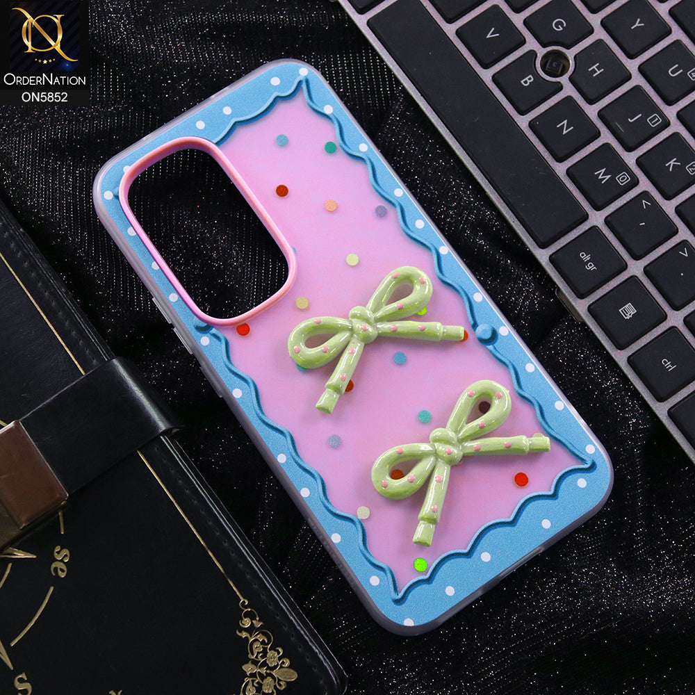 Tecno Spark 40 Pro Plus Cover - Purple - New Delightful 3D Bow Soft Case