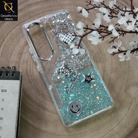 Tecno Camon 40 Cover - Design1 - New Cool 3D Goodluck Trendy Dual Sides Glitter Shiny Case (Glitter Doesn`t Move)