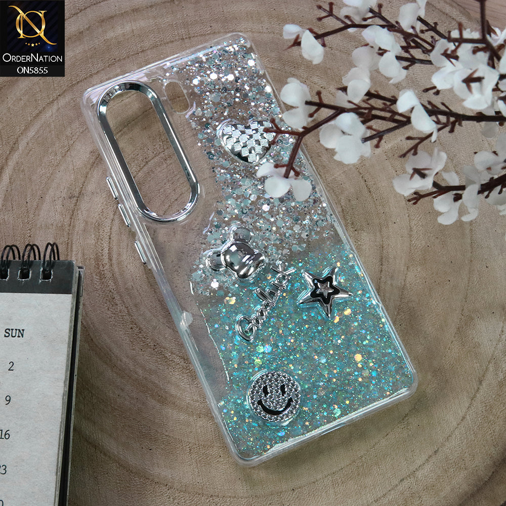 Tecno Camon 40 Pro Cover - Design1 - New Cool 3D Goodluck Trendy Dual Sides Glitter Shiny Case (Glitter Doesn`t Move)