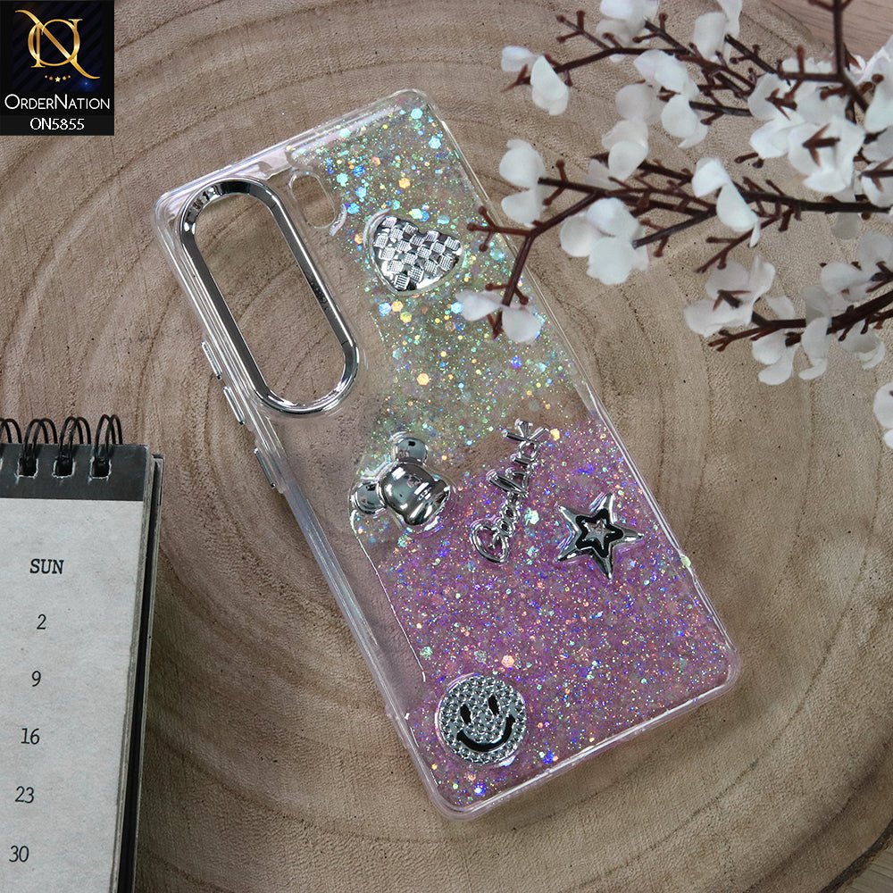 Tecno Camon 40 Pro Cover - Design3 - New Cool 3D Goodluck Trendy Dual Sides Glitter Shiny Case (Glitter Doesn`t Move)