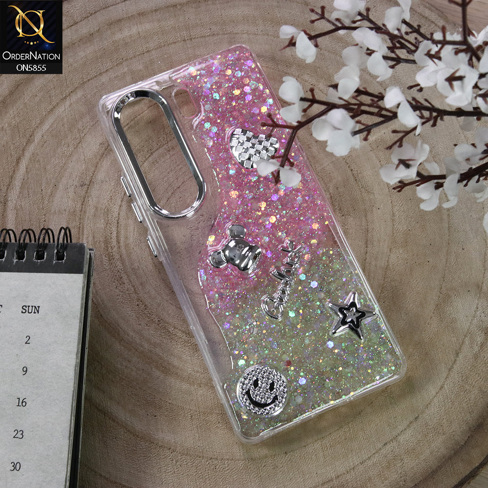 Tecno Camon 40 Cover - Design6 - New Cool 3D Goodluck Trendy Dual Sides Glitter Shiny Case (Glitter Doesn`t Move)