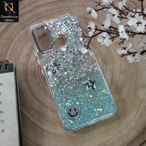 Tecno Spark 5 pro Cover - Design1 - New Cool 3D Goodluck Trendy Dual Sides Glitter Shiny Case (Glitter Doesn`t Move)