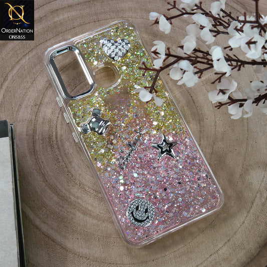 Tecno Spark 5 pro Cover - Design2 - New Cool 3D Goodluck Trendy Dual Sides Glitter Shiny Case (Glitter Doesn`t Move)