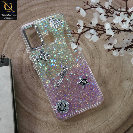 Tecno Spark 5 pro Cover - Design3 - New Cool 3D Goodluck Trendy Dual Sides Glitter Shiny Case (Glitter Doesn`t Move)