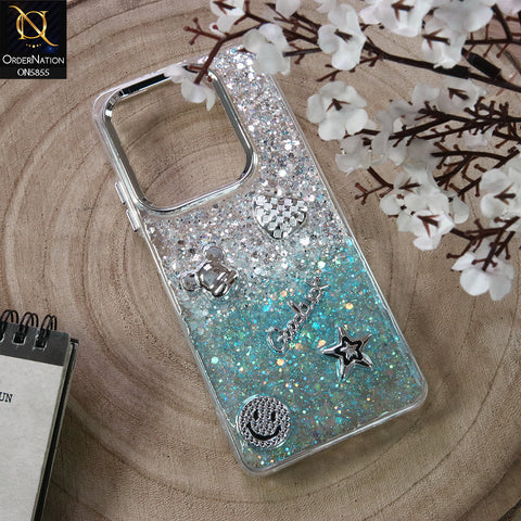 Infinix Hot 40 Pro Cover - Design1 - New Cool 3D Goodluck Trendy Dual Sides Glitter Shiny Case (Glitter Doesn`t Move)