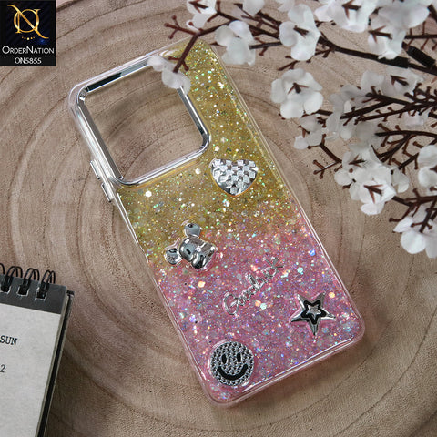 Infinix Hot 40 Cover - Design2 - New Cool 3D Goodluck Trendy Dual Sides Glitter Shiny Case (Glitter Doesn`t Move)