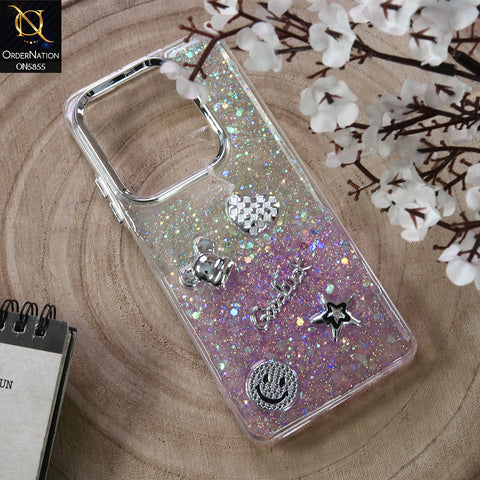 Infinix Hot 40 Cover - Design3 - New Cool 3D Goodluck Trendy Dual Sides Glitter Shiny Case (Glitter Doesn`t Move)