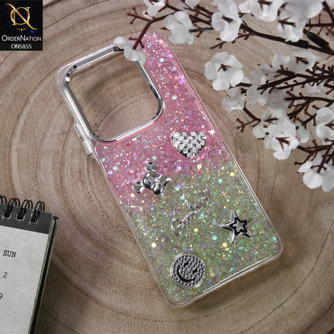 Realme Note 70T Cover - Design6 - New Cool 3D Goodluck Trendy Dual Sides Glitter Shiny Case (Glitter Doesn`t Move)